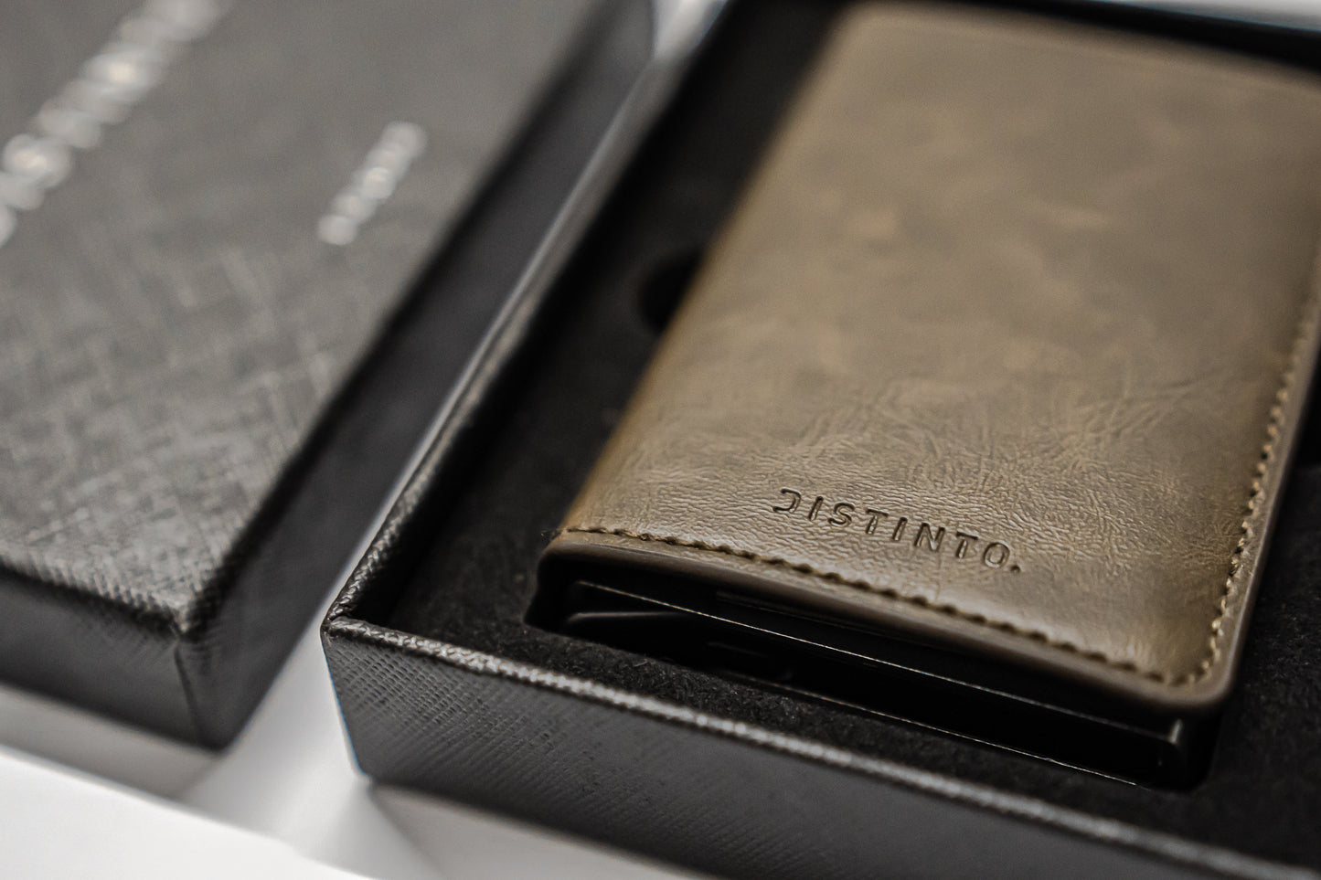 PU Leather Wallet & Aluminium Pop Up Card Holder