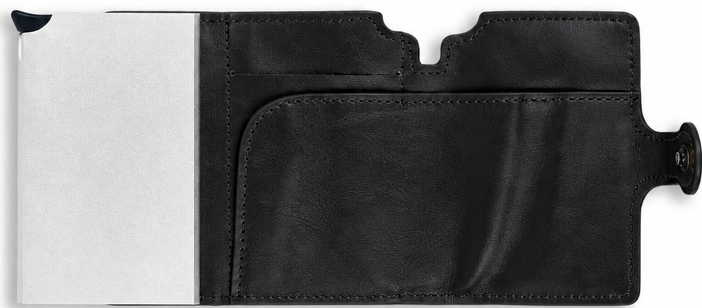 Popup Strap Wallet with Cash Pocket & Zipper Coin