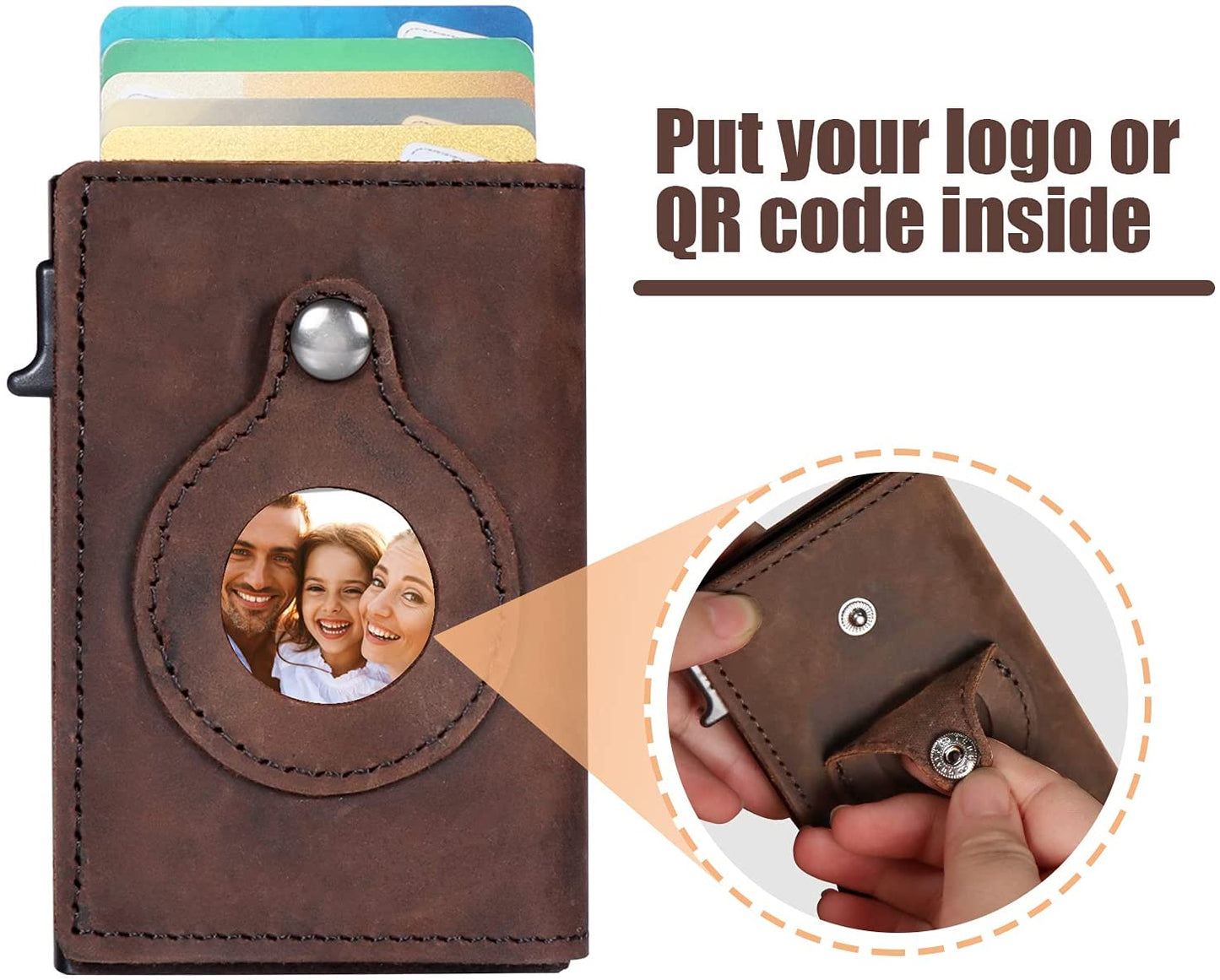 Pure Leather Magnetic Wallet & Pop up card holder Code: KararKoogoo