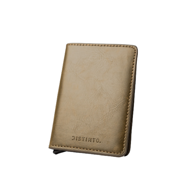 PU Leather Wallet & Aluminium Pop Up Card Holder