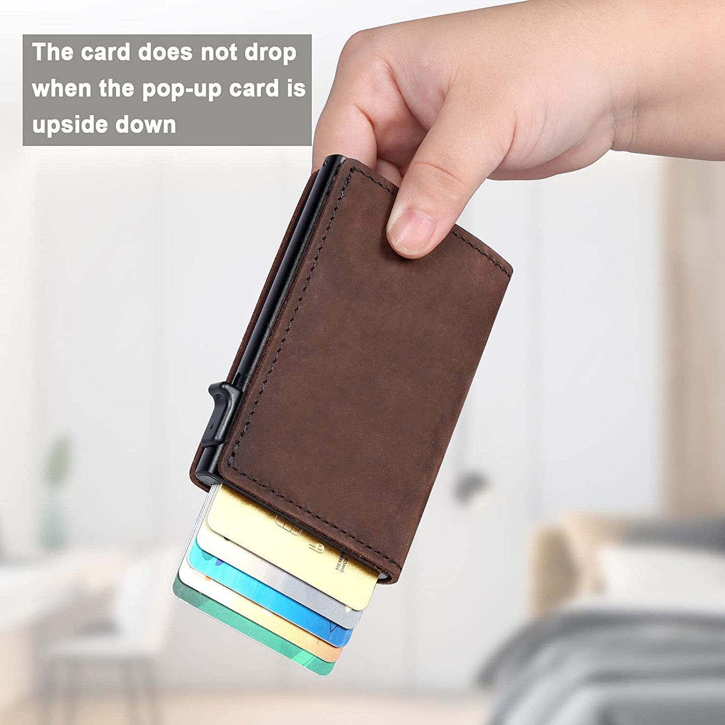 Pure Leather Magnetic Wallet & Pop up card holder Code: KararKoogoo