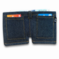 Denim Card Wallet — Slim Bifold Card Holder