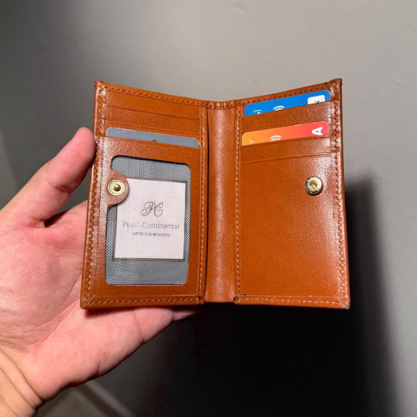 SnapLock bifold wallet Pakistan open view cards and notes