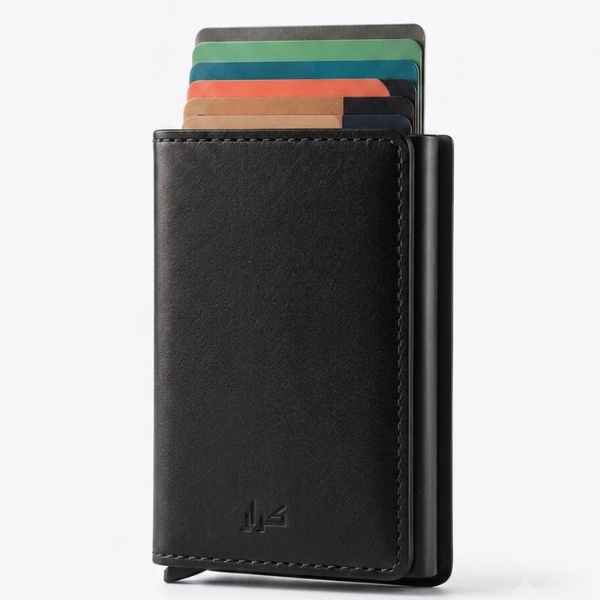 PU Leather Wallet & Pop up card holder
