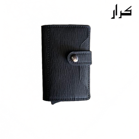 PU Leather Wallet & Pop up card holder with Strap & Cash Pocket Textured