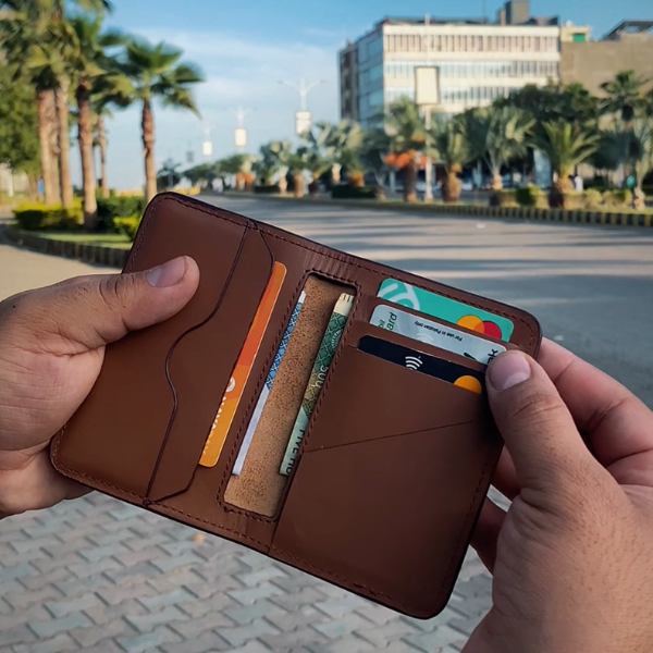 Karar pure leather slimfold 2.0 wallet slim front pocket