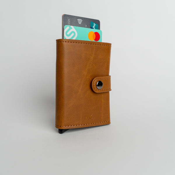PU Leather Wallet & Pop up card holder with Strap & Cash Pocket