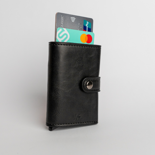 PU Leather Wallet & Pop up card holder with Strap & Cash Pocket