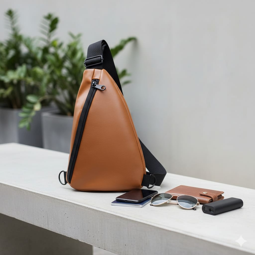 Karar Flux – Modern Leather Crossbody Sling Bag