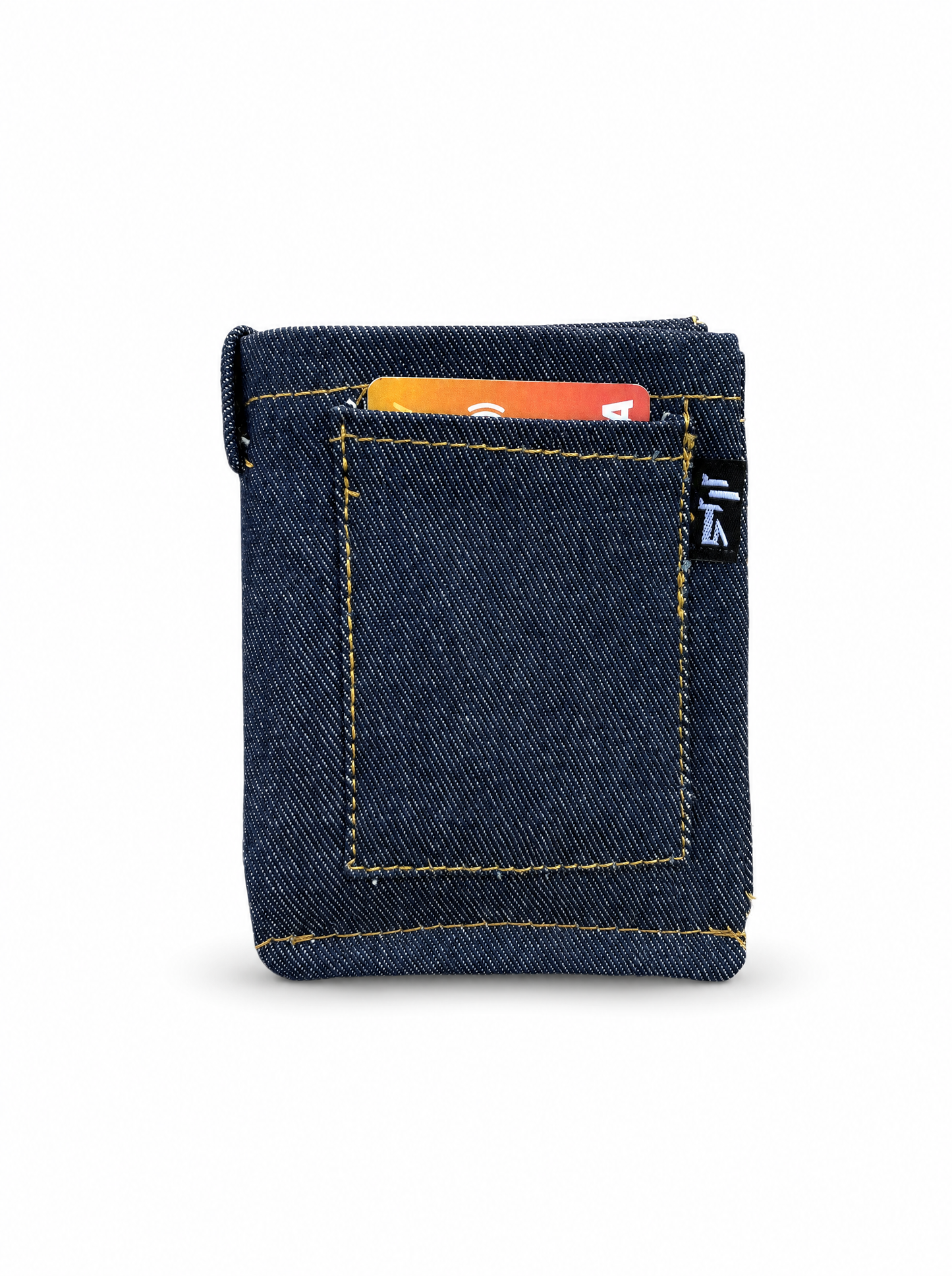 Denim Card Wallet — Slim Bifold Card Holder