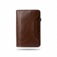 Prestige premium leather push card wallet dark brown Pakistan