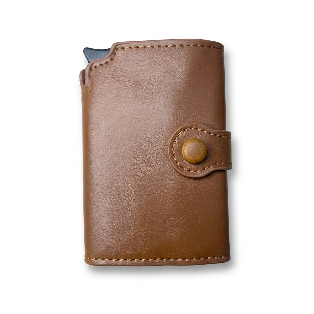 Popup Strap Wallet with Cash Pocket & Zipper Coin