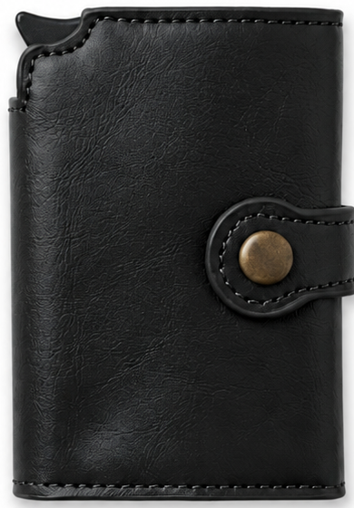 Popup Strap Wallet with Cash Pocket & Zipper Coin